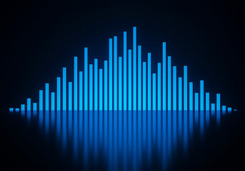 abstract blue background with equalizer