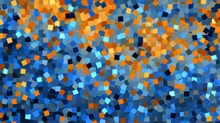 Abstract Mosaic of Blue and Orange Colors, perfect for creative design background