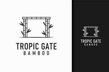 Bamboo gate logo symbol icon design