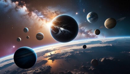 Cosmic Ballet Planets and Stars in Celestial Dance