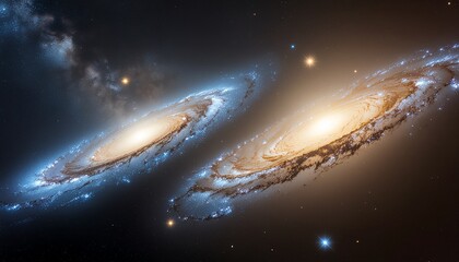 Cosmic Dance of Two Majestic Galaxies