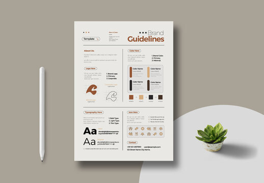 Brand Guideline Kit Template Layout