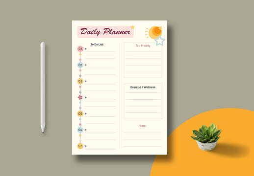 Daily Planner Layout