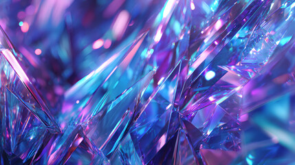 Close-up of a sparkling, crystalline formation with vibrant hues