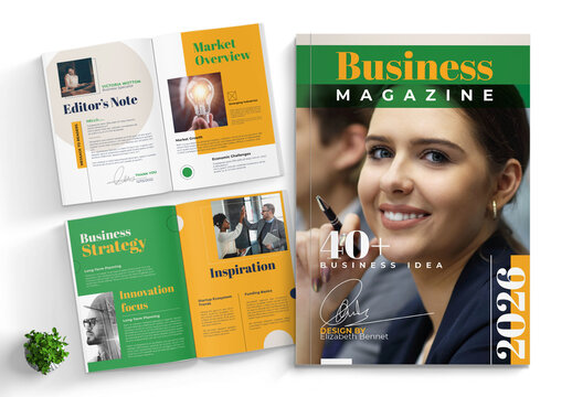 Modern Business And Finance Magazine Template