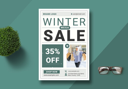 Winter Mega Sale Promotion Flyer