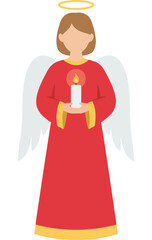 Stylized Christmas Angel illustration, Nativity Character Clipart, Christian Nativity scene Design, Religious holiday Graphic
