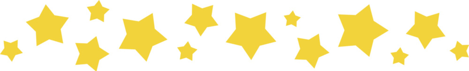 黄色い星のラインのベクターイラスト素材