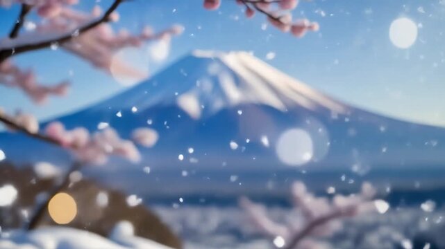 富士山　桜　風景　生成AI