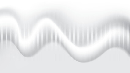 Abstract white and gray color background with wavy gradient and straight pattern. Vector illustration.
