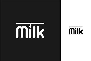Milk logotype symbol icon design