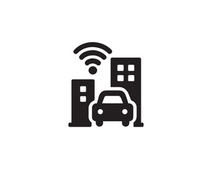 Smart City Icon silhouette icon vector design illustration.