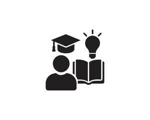 Education Icon silhouette icon vector design illustration