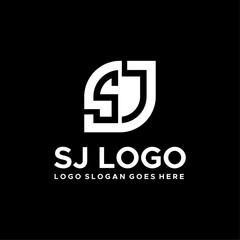 SJ Letter monogram logo vector image