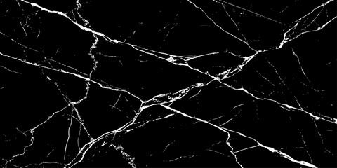 Abstract black marble texture with dramatic white lightning-like veins and cracks. High-contrast natural stone background, elegant and modern, ideal for luxury design, wallpapers, branding, and print 