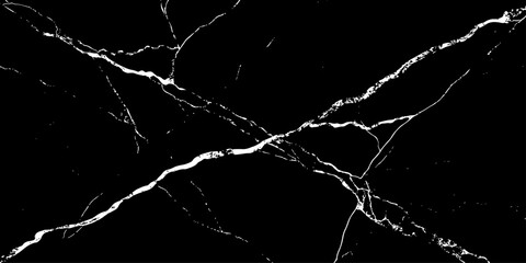 Abstract black marble texture with dramatic white lightning-like veins and cracks. High-contrast natural stone background, elegant and modern, ideal for luxury design, wallpapers, branding, and print 