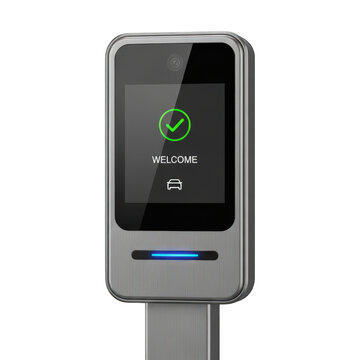 Modern smart lock interface isolated on transparent background