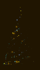 abstract christmas tree with lights