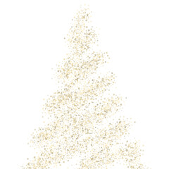 gold christmas tree