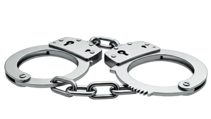 Metal Handcuffs with Chain