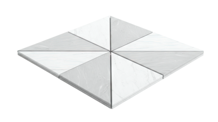 Geometric Marble Tile Arrangement