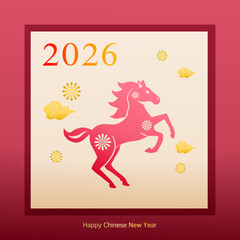 seamless pattern Chinese new year 2026. Vector illustration year of the horse.  Abstract card festival holiday background and goal planning or new beginnings concept. Celebrate Luna new year 