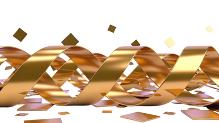 Golden Spiral with Confetti