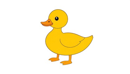 Yellow cartoon duck