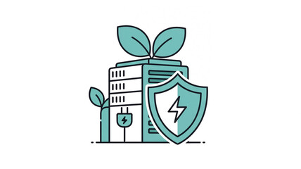 Sustainable Green Data Center and Eco-Friendly Energy Security Concept