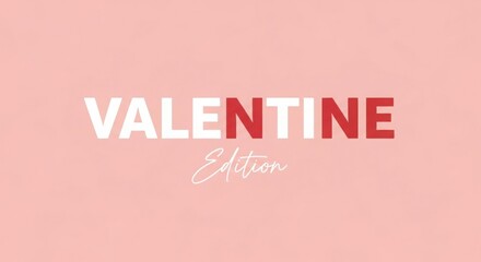 Valentine Edition Banner Love Heart Romantic Vector Illustration Flat Design
