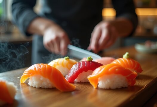 Exclusive Tokyo-Style Omakase Sushi Experience at Premium Restaurant Counter Highlighting Fresh Ingredients and Artisan Craftsmanship