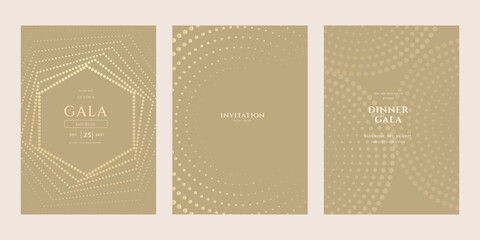 Elegant Gala Invitation Templates for December 25, 2027  Halftone Design