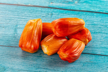 Red sweet juicy tropical red jackfruit