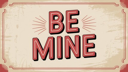 Inspirational quote: be mine