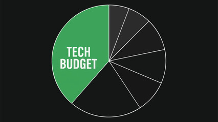 Visual representation of a substantial technology budget allocation within a financial plan, highlighting key investment priorities for future growth
