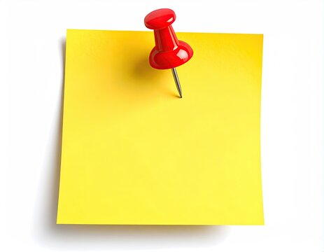 Yellow sticky note pinned to a white surface (1)