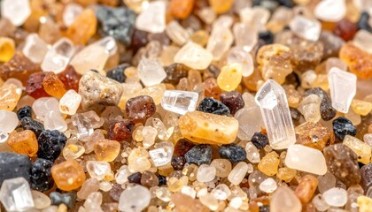 Sand grains closeup.