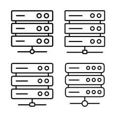 Multiple server rack icons arranged in a quadrant layout illustration