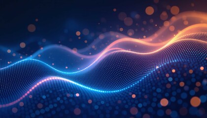 Blue energy wave pattern with dynamic motion and modern design elements