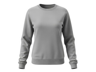 Fototapeta premium Gray crew neck sweater with knit details