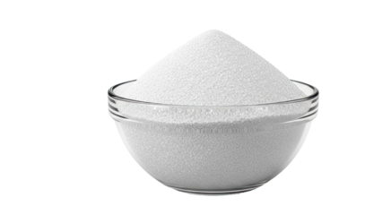Bowl of White Granulated Sugar