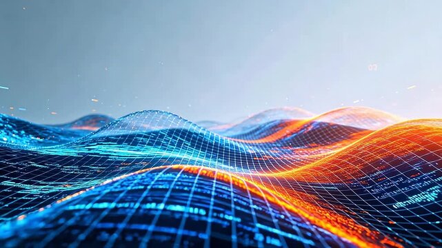 Digital wave grid with data