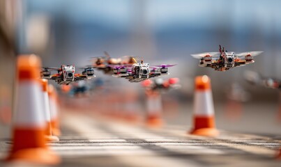 Dynamic Drone Racing Event Captured in High Resolution with Speed and Precision