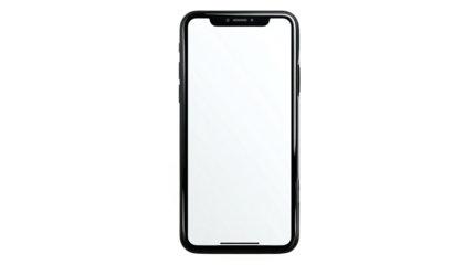 Modern smartphone with a blank screen.