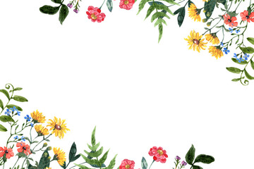 Flower frame for wedding, birthday, card, background, invitation, wallpaper, sticker, decoration etc.
