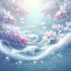 abstract background with flowers