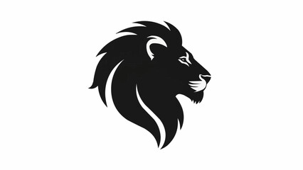 Obraz premium Majestic Lion Head Silhouette Profile.