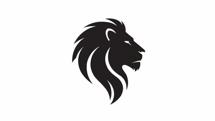 Majestic Lion Head Silhouette Profile.