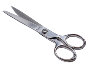 High-quality metal scissors on a white background.