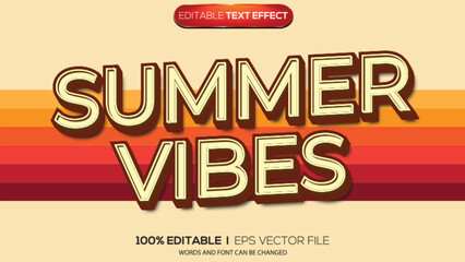 3d text effect summer vibes theme